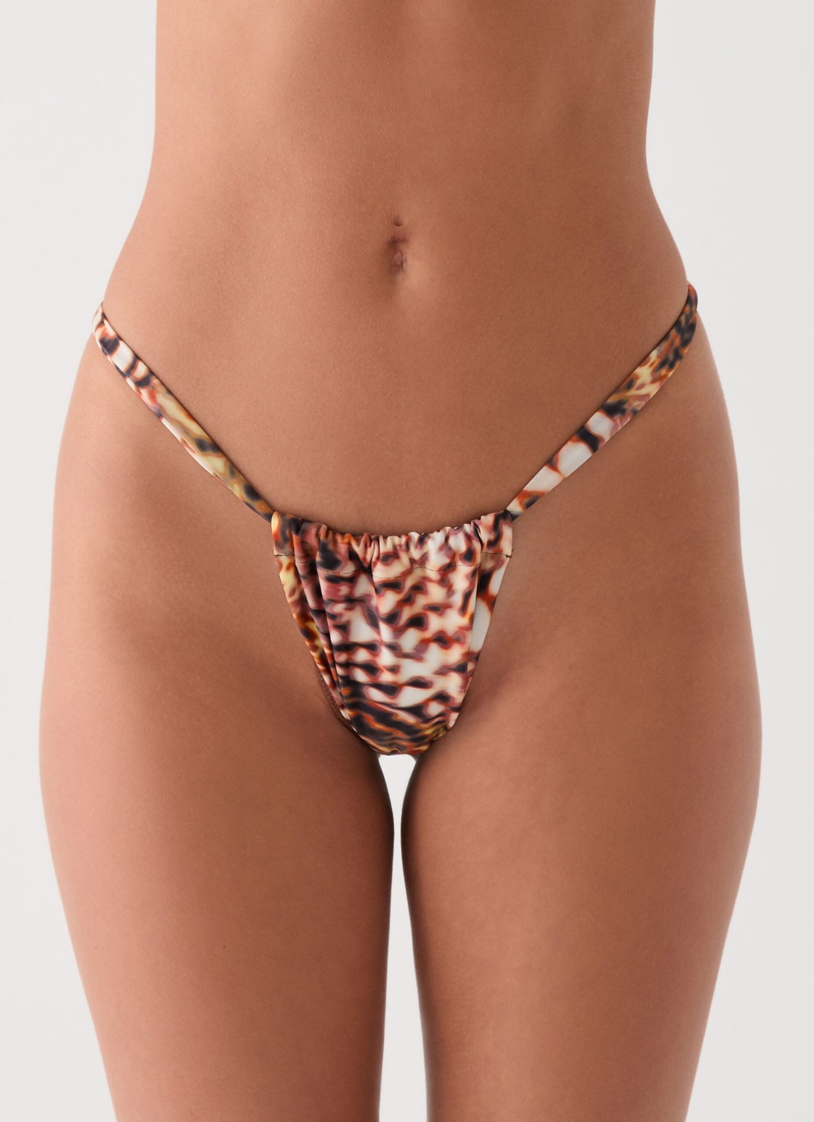 Scrunch Bikini Bottoms - Leopard Hibiscus - Image 4