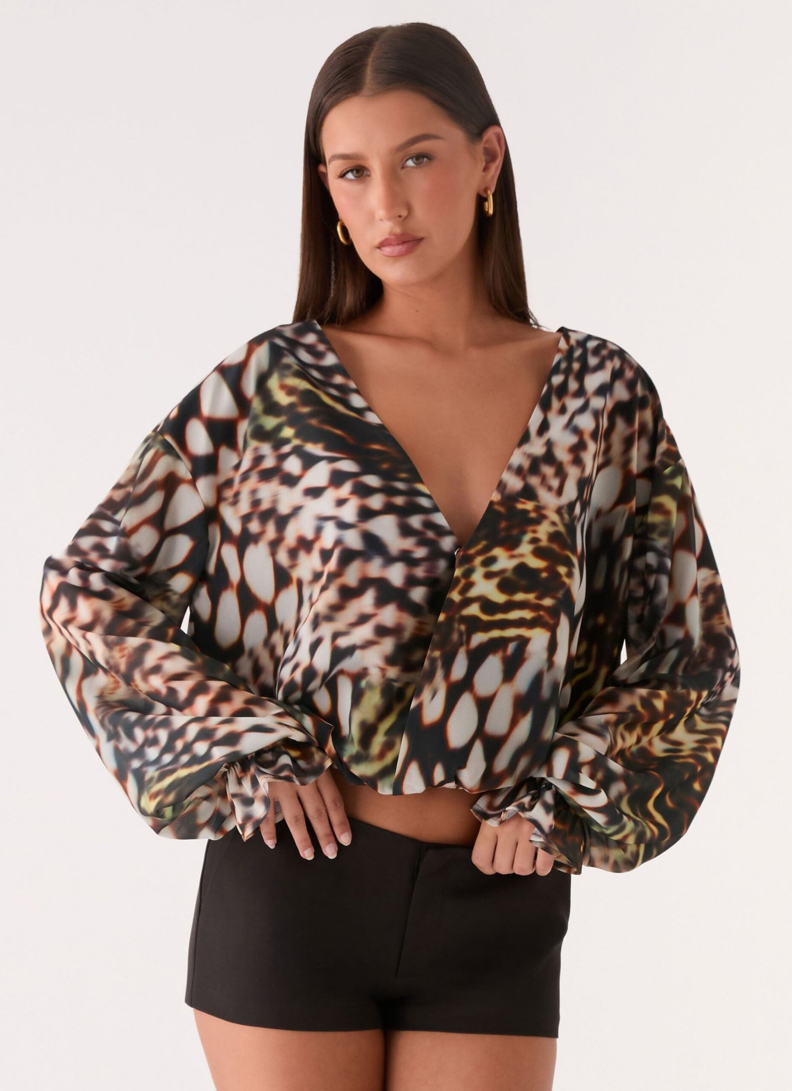 Isolde Top - Leopard Hibiscus - Image 5