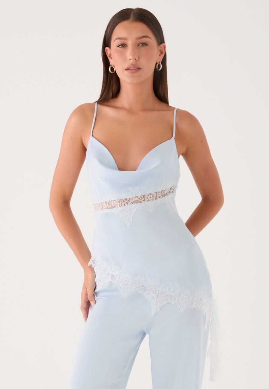M Cowl Top - Blue